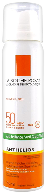 La roche-posay anthelios anti-brillance brume fraîche invisible spf 50 75 ml